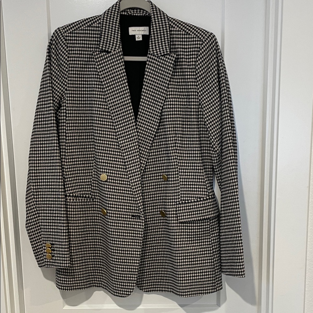 Free Assembly Gingham Blazer